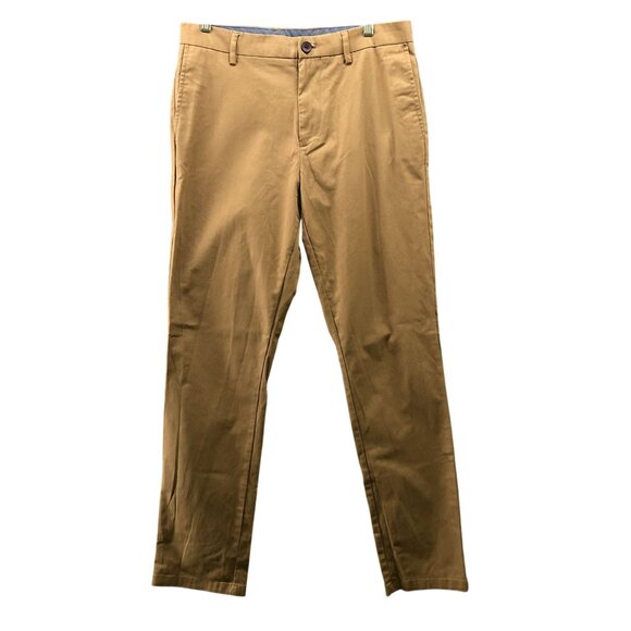 Old Navy Ultimate Slim Chino Pants Mens 34x32 (34x31) Khaki Doe A Deer Flex - Picture 1 of 9